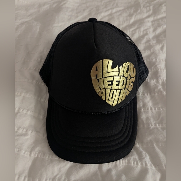 Mesh Trucker Hat "All You Need Is Aloha" Adjustable Snap Back - Picture 6 of 6